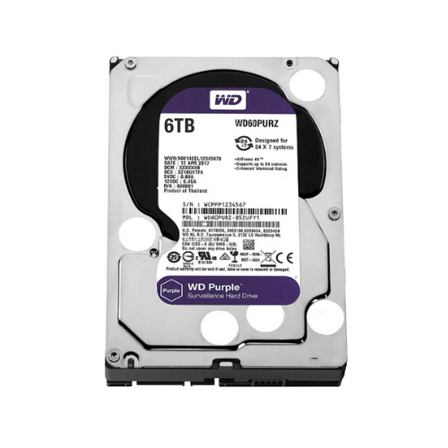 WD WD60PURZ-3YEAR PURPLE HDD AV WD 6TB SATA3(6G/S) 64MB 3Y - Vnix