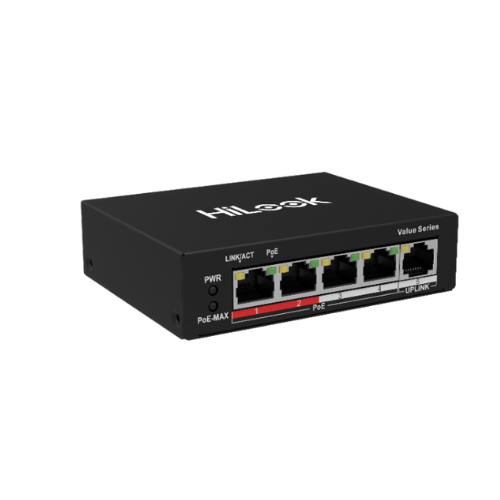 Hilook NS-0105P-35(B) 4 Port Fast Ethernet Unmanaged POE Switch By Vnix ...